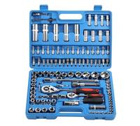 Jeu clés Mixtes à Cliquet en 108 Pièces Clé À Cliquet Jeu De Douilles 1/4in 1/2in Jeu De Douilles Boîte À Outils + Boîte Kits D'outils À Main Outil À Cliquet Et Étui