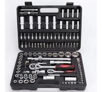 Jeu clés Mixtes à Cliquet en Jeu De Clés À Cliquet 108 Pièces Kit D'outils De Réparation Automobile Jeu De Douilles 108 Pièces Avec Étui Kit D'outils Domestiques Avec Outils Manuels