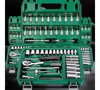 Jeu clés Mixtes à Cliquet en Kit De Réparation Automobile Boîte À Outils 46 Pièces Ensemble Cliquet Professionnel Kit D'outils Essentiels D'entretien Automobile La Maison Outils À Main