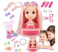 Jeu Coiffeuse Fille | Coffret Jeu d'Imitation Salon de Beauté pour Petites Filles | Jouet de Coiffure et Déguisement avec Clips d'oreille Fer à Friser Barrette pour Maison Voyage École