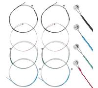 Jeu complet de 8 cordes de violon (G-D-A-E), universelles en acier au carbone et cuivre avec extrémité boule plaquée cuivre pour instruments 4/4, 3/4, 1/2, 1/4