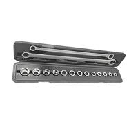 Jeu complet de clés à cliquet 15 pièces pour les professionnels et les utilisateurs à domicile, outil de réparation automobile rapide et facile