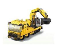 Jeu Construction 6 en 1 Thème Chantier 1000 Briques Assemblable Avizar Noir / Jaune Noir / Jaune