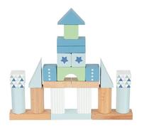 Jeu construction Baril 50 cubes en bois Life style Bleuet Goki®