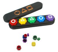 Jeu coréen Gonggi pondéré - Jeu traditionnel de lancer et rattraper avec billes en acier, osselets en plastique durable