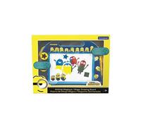 Lexibook, Moi, Moche et méchant, Ardoise Magique Multicolore Minions, Jouet Artistique et créatif pour Filles et garçons, Magnétique avec Stylet et tampons pour Dessiner, Jaune et Bleu, CRDES550