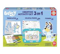 Jeu créatif - Bluey - Coloriage, collage - 6 modèles + gommettes + crayons - Dès