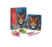 Sentosphère - 3902027 - Kit de Peinture Diamant - Tigre - Loisirs Créatifs - DIY pour Enfants et Adultes