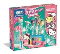 Clementoni Idea 18276 Mein Stift-Atelier Hello Kitty Lot de 5 stylos et figurines, décorations et autocollants, jouet créatif et coffret cadeau pour enfants à partir de 6 ans