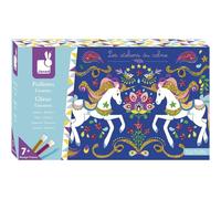 Jeu créatif - Coffret paillettes - Licornes - Dès 7 ans - 3 modèles - Janod