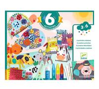 Djeco Coffret multi-activités Les animaux et leurs maisons 6 activités Multicolore