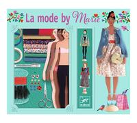 Djeco Jeu créatif La mode by Marie – Poupée en papier et tissus – Multicolore