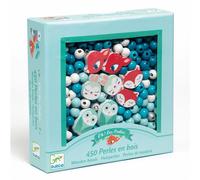 Djeco Perles en bois Petits animaux 450 perles