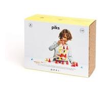 Oppi – Jeu éducatif PIKS Medium Kit – en bois et silicone, 44 pièces, 3–12 ans