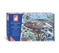 Janod Coffret Peinture Magique Océan – Les Ateliers du Calme, 6 tableaux à colorier, dès 7 ans