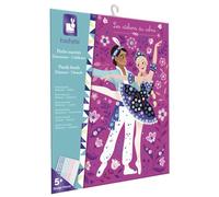 Janod Kit créatif Tableaux Danseuses Perles nacrées 3 tableaux 360 demi-perles Multicolore
