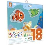 Jeu créatif Janod Stickers épais repositionnables La mer Multicolore