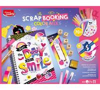 Maped – Jeu créatif – Scrapbooking Color Mix – Kit complet, 70+ accessoires – Multicolore