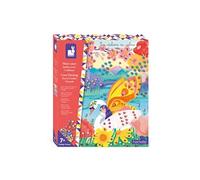 Janod Coffret Mini-Canes à Coller Jardin Secret – 5 tableaux – Kit créatif enfant Dès 7 ans