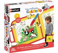 Jeu créatif - NATHAN - MA VALISETTE COLOREO - Coloriage magique a l'eau - Portable, sans taches - Feutre a eau, Multicolors