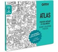 Jeu créatif Omy Poster Géant à Colorier Atlas Multicolore G