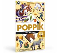 Jeu créatif Poppik Poster pédagogique 100 x 70 cm et 48 stickers chevaux