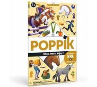Jeu créatif Poppik Poster pédagogique 100 x 70 cm et 48 stickers chevaux Multicolore E