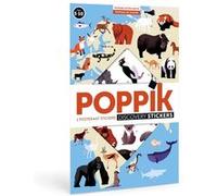 Jeu créatif Poppik Poster Stickers Animaux du monde Multicolore G