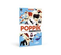 POPPIK Kit d'autocollants Découverte Animaux du Monde – à partir de 5 ans – Poster éducatif amusant