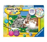 Jeu créatif Ravensburger Numéro d'Art Petit Chaton et son compagnon lapin G