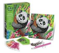 Sentosphère – Jeu créatif Canevas à diamanter Panda – Mini strass – Dès 8 ans