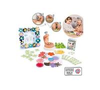 Smoby - Set déco fleurs - 200 accessoires, presse à fleurs - Tissus et livret - Fabrication française