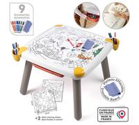 Smoby - Table créative enfant - feutre effaçabl, 2 grandes feuilles de coloriage - 9 accessoires - Dès 3 ans
