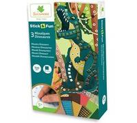 Au Sycomore Coffret jeu créatif Stick n Fun Mini 3 mosaïques Dinosaures