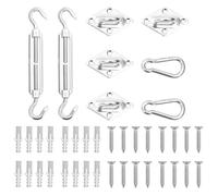 Vidaxl Jeu D'accessoires De Voile D'ombrage 8 Pcs Acier Inoxydable