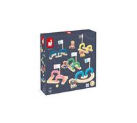 Janod - Jeu d'adresse Applepop J03357 - 6 passages, 2 billes, 4 pions, bois FSC, dès 3 ans