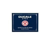 Ducale Coffret de jeux de cartes Origine – 2 jeux de 54 cartes, 5 dés, tapis néoprène 40x50 cm