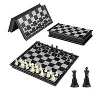 Jeu d’echec, 13 × 13cm Jeu d Echec Enfant, Petit Echiquier Voyage, Jeus Echecs Pliable, Echecs Magnetique pour Enfants et Adultes pour Déplacements, Voyages, Camping (A)