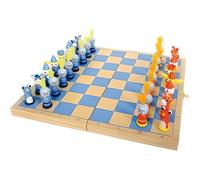 Jeu d’échecs - LEGLER - Chevaliers - Bois - Transportable (jeu de voyage) - Coffret avec couvercle échiquier