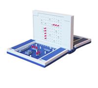 Jeu d’Échecs Magnétique - Impression 3D 25x16.5cm | Échecs et Jeu Magnétique Combinés | Jouet Portable Bataille Navale 3D | Jeus de Table de Guerre Magnétiques Style Livre pour Adultes, Voyage