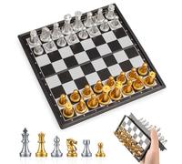 Jeu D échecs - Plateau D'Échecs Pliant Magnétique,Jeu Educatif Portable Logique pour Débutants Adolescents Adultes Voyage