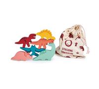 Jeu d?empilage dinosaures en bois ? 6 figurines avec sac de rangement multicolor TU