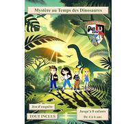 Jeu d’Enquête Enfant 4 à 6 Ans - Mystère au Temps des Dinosaures - Box Clé en Main avec Énigmes & Décors - Jusqu’à 8 Joueurs