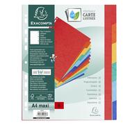 Exacompta Jeu d'intercalaires 6 positions Maxi format pour pochettes – carte lustrée 5/10e