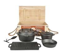 Jeu D Ustensiles De Cuisine D Extérieur Sept Pièces Noir Esschert Design