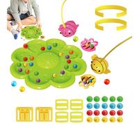 Jeu d'abeilles magnétique - Jouet éducatif à 4 Joueurs pour d'âge préscolaire | Divertissement de Table interactif Parent-Enfant | Comprend 40 Perles colorées, Pinces et Abeilles pour Aider à