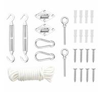 Vidaxl Jeu D'accessoires De Voile D'ombrage 9 Pcs Acier Inoxydable