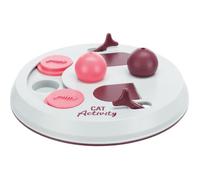 Jeu d'activité pour chat - TRIXIE - Flip Board - ø 23 cm - Gris clair / Sauge / Vieux rose