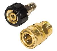 Jeu d'adaptateurs pour nettoyeur haute pression, adaptateur de raccord rapide Asudaro M22 pivotant 14 mm vers fiche M22 Raccord vissé métrique, kit de connexion rapide de connexion rapide 5000 PSI