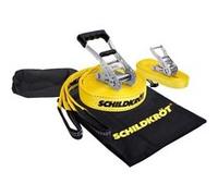Slackline - SCHILDKROT - 15 m de long x 5 cm de large - Cliquet en métal - Sangle d’apprentissage incluse - Max 150 kg